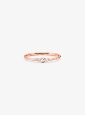 14K Rose Gold-Plated Pavé Ring image number 1