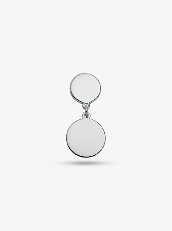 Precious Metal-Plated Sterling Silver Pavé Logo Disc Bracelet image number 1