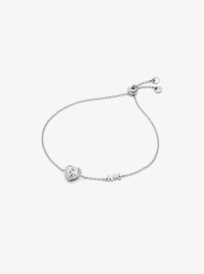 Sterling Silver Pavé Heart Slider Bracelet image number 0