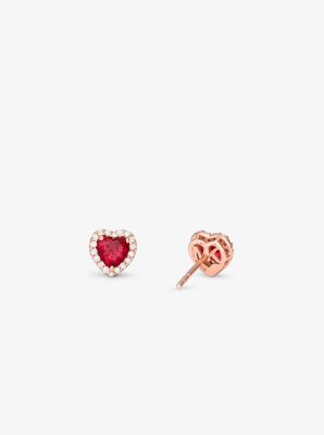 Michael kors heart store stud earrings