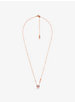 14K Rose Gold-Plated Sterling Silver Pavé Heart Necklace image number 2