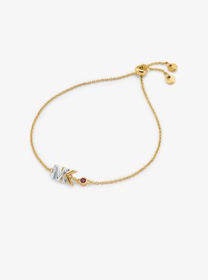 Zweifarbiges Armband aus Sterlingsilber mit Schiebeknoten image number 0
