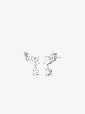 Ohrhänger in Tropfenform aus Sterlingsilber mit Edelmetallbeschichtung und Zirkonia image number 0