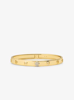 Precious Metal-plated Sterling Silver Pavé Bangle | Michael Kors