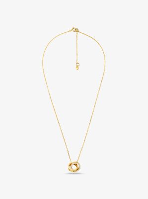 Precious Metal-Plated Sterling Silver Pav&eacute; Necklace in GOLD | Michael Kors