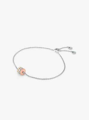 Precious Metal-plated Sterling Silver Logo Slider Bracelet | Michael Kors