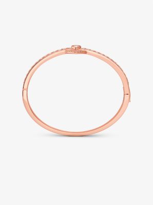 Michael kors rose hot sale gold bangle bracelet