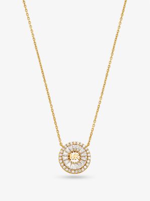 Michael kors circle on sale pendant necklace