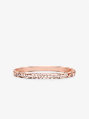 Precious Metal-Plated Sterling Silver Pavé Bangle | Michael Kors