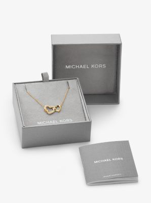 Michael kors silver heart necklace online