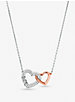 Precious Metal-Plated Sterling Silver Interlocking Hearts Necklace image number 0
