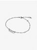 Precious Metal-Plated Sterling Silver Pavé Empire Logo Chain Link Bracelet image number 0