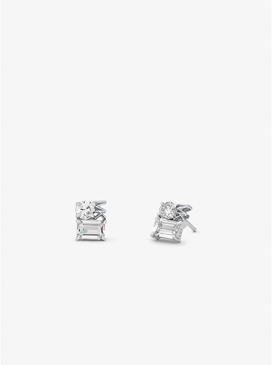 Precious Metal-Plated Sterling Silver Logo Stud Earrings image number 0