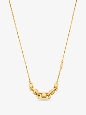 Astor Precious Metal Plated Sterling Silver Link Necklace