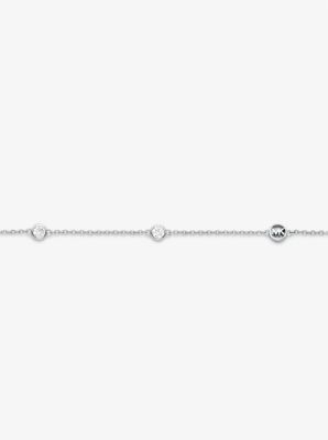 Collier en zircone cubique et en argent sterling plaqué de métal précieux