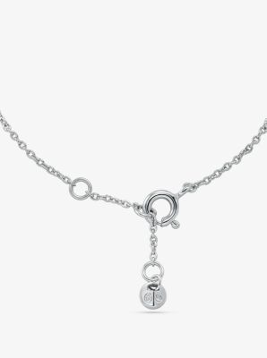Bracelet à maillons Astor en argent sterling plaqué en métal précieux avec pierres pavées