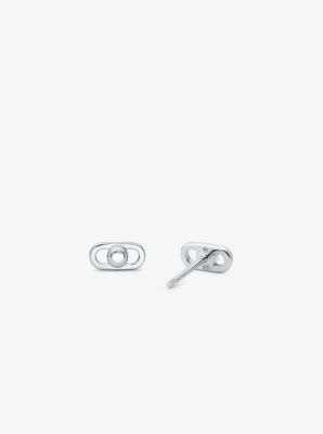 Astor Link Extra-Small Precious Metal-Plated Sterling Silver Earrings image number 1