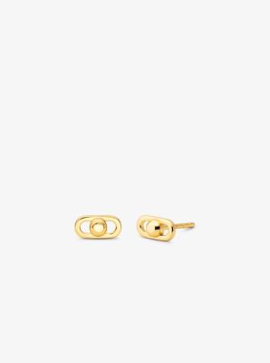 Astor Link Extra-Small Precious Metal-Plated Sterling Silver Earrings image number 0