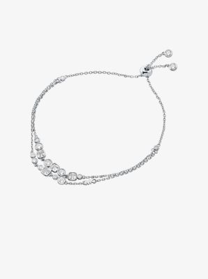 Bracciale con cursore in argento sterling con placcatura in metallo prezioso