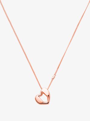 Precious Metal-Plated Sterling Silver Heart Pendant Necklace image number 0