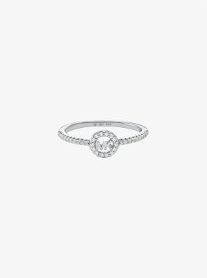 Fulton Precious Metal-Plated Pavé Logo Charm Ring image number 1