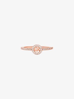 Ring Fulton mit Edelmetallbeschichtung, Logo und Pavé