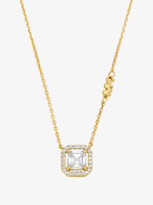 Precious Metal-Plated Sterling Silver Pav&eacute; Necklace in GOLD | Michael Kors