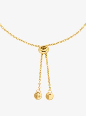 Precious Metal-Plated Sterling Silver Pav&eacute; Slider Bracelet in GOLD | Michael Kors