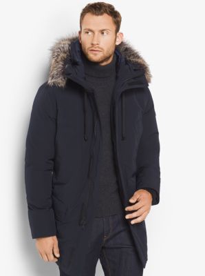 michael kors faux fur trim parka