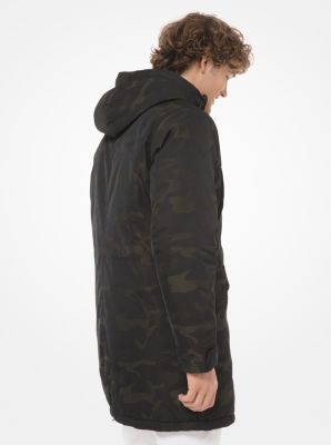 Camouflage Print Hooded Parka image number 1