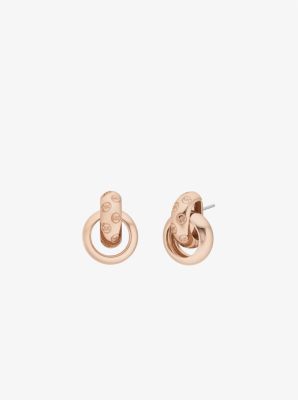Logo Engraved Chunky Stud Earrings