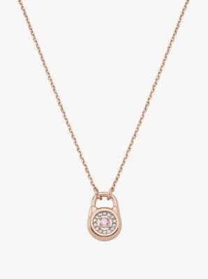 Pavé Lock Necklace image number 0