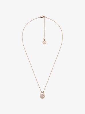 Pavé Lock Necklace image number 1