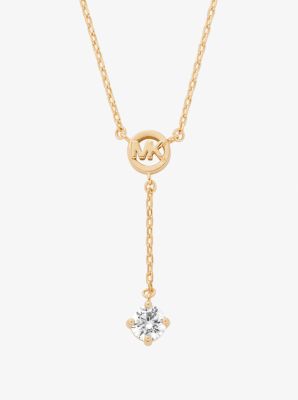 Collier de zircone cubique avec breloque &agrave; logo in OR | Michael Kors