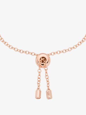 Logo & Cubic Zirconia Slider Bracelet in DORADO ROSA | Michael Kors