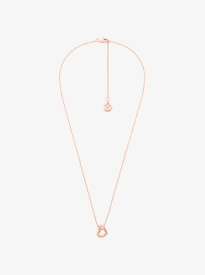 Knotted Heart Necklace and Earrings Gift Set