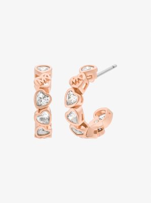 Cubic Zirconia Hearts Hoop Earrings 69$
