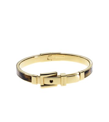 Bedford Tortoise Acetate and Gold Tone Buckle Bangle Michael