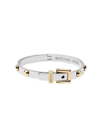 Michael kors astor two tone buckle on sale bangle