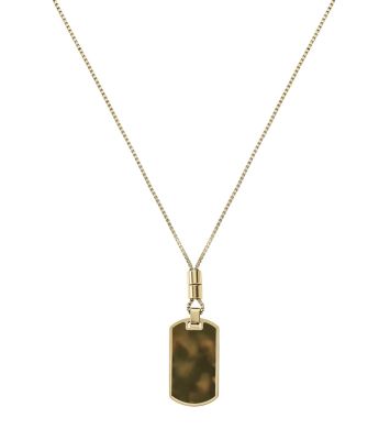 Michael kors shop dog tag necklace