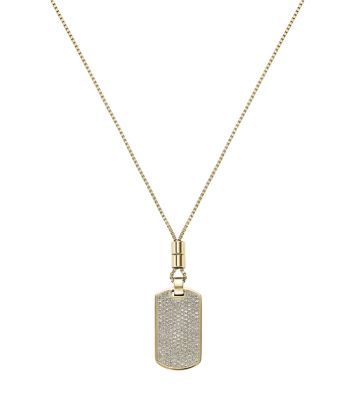 Michael kors cheap dog tag necklace