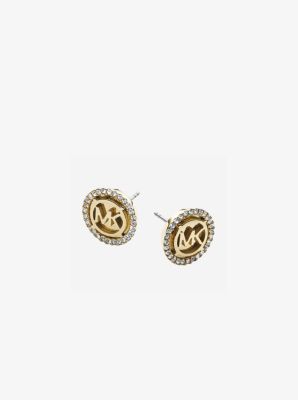 Logo Gold-Tone Stud Earrings | Michael Kors