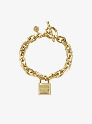 Logo Padlock Gold-Tone Bracelet