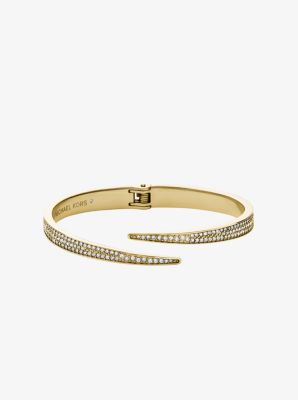 Matchstick Pav&eacute; Gold-Tone Cuff