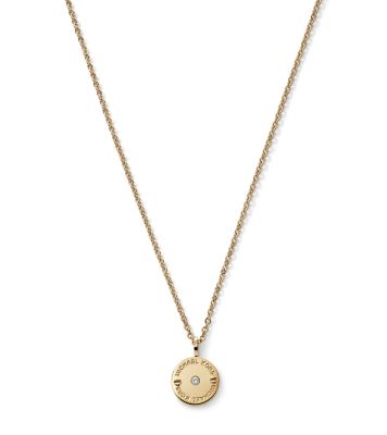 Stone Gold-Tone Charm Necklace | Michael Kors