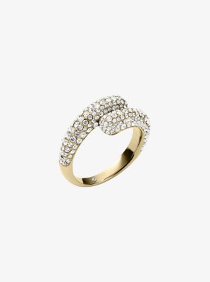 Michael kors cheap gold pave ring