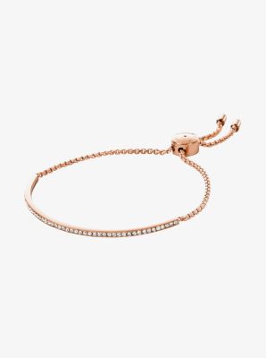 Michael kors rose gold store plated stone set bead bracelet