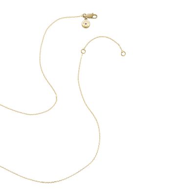 Aqua Gold-Tone Pendant Necklace