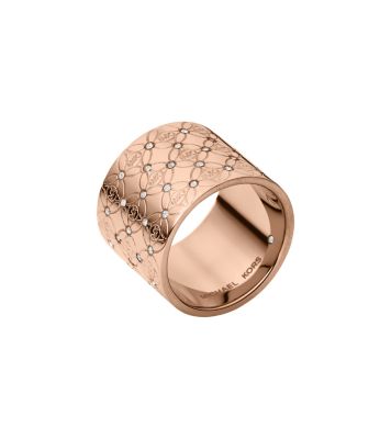 Logo Rose Gold-Tone Ring | Michael Kors