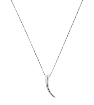 Silver-Tone Horn Pendant Necklace